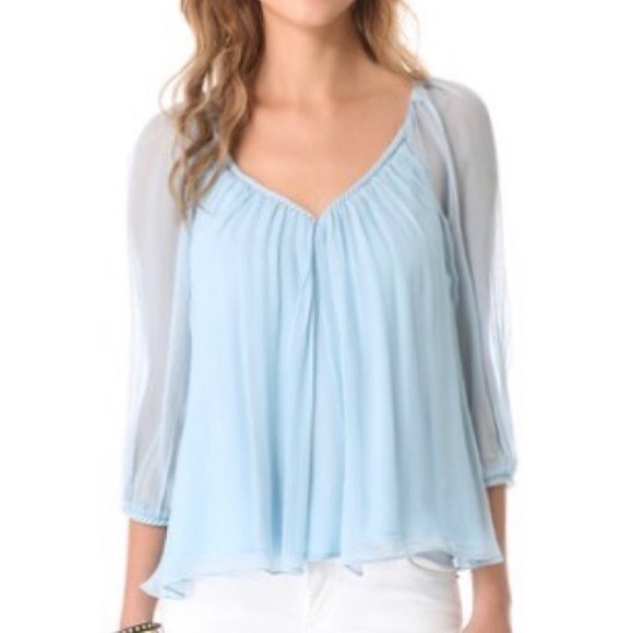 DVF ‘Fenobe’ silk chiffon blouse in black - Picture 6 of 11